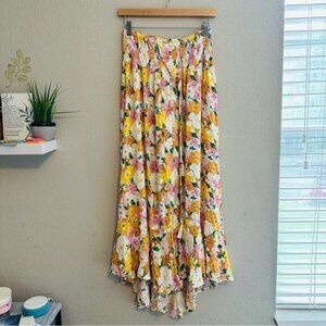 Rachel Zoe Floral Maxi Skirt - Yellow, Pink, Green